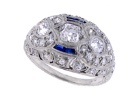 Platinum diamond Art Deco ring