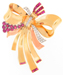 18-Karat yellow and pink gold ruby and diamond Retro Modern brooch