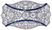 Platinum diamond ruby emerald and sapphire flower basket brooch