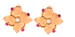 18 karat pink gold ruby Retro Modern earrings