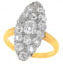 18-karat yellow gold navette shaped diamond ring