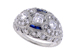 Platinum diamond Art deco ring