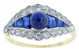  18 Karat and  platinum diamond and sapphire ring 