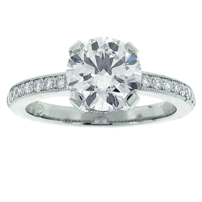 Vintage inspired diamond engagement rings | DC MD VA | Pampillonia ...