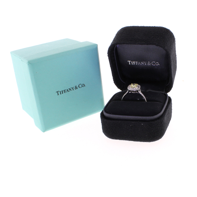 Tiffany & Co Fancy Yellow Diamond Soleste Diamond Ring 
