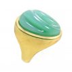 Burl-Marx Forma Livre Sculpted Green Chrysoprase Ring at pampillonia