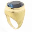 Burl-Marx Oval Blue Topaz Ring at pampillonia