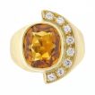 Burl-Marx Citrine and Diamond Ring at pampillonia