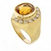 Burl-Marx Citrine and Diamond Ring at pampillonia