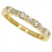 Bridge set emerald cut and round diamond ring JB014