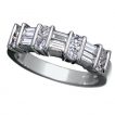 Platinum double row diamond band 