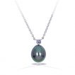 Tahitian pearl and diamond pendant