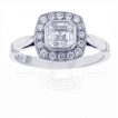 Asscher Cut Diamond Halo Engagement Ring