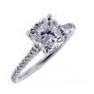 Cushion cut diamond ring