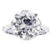 3.94 Carat Antique European-Cut Diamond Ring