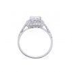 Cushion Cut Diamond Halo Engagement Ring