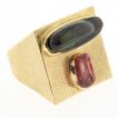 Burle Marx Forma Livre Pink and Green Tourmaline Ring at pampillonia