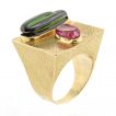 Burle Marx Forma Livre Pink and Green Tourmaline Ring at pampillonia