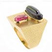 Burle Marx Forma Livre Pink and Green Tourmaline Ring at Pampillonia