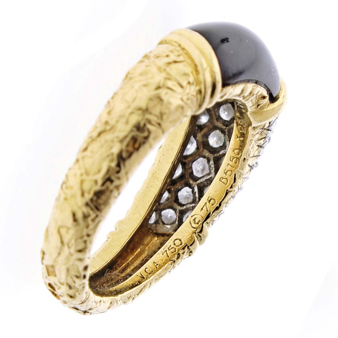 Van Cleef & Arpels Diamond and Onyx Ring | Pampillonia Jewelers ...