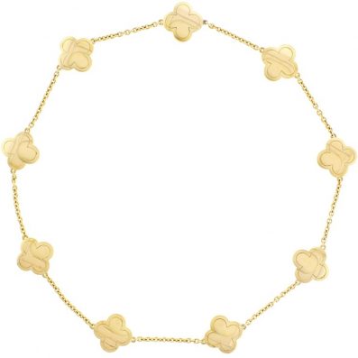 Van Cleef & Arpels Pure Alhambra Yellow Gold Necklace | Pampillonia ...