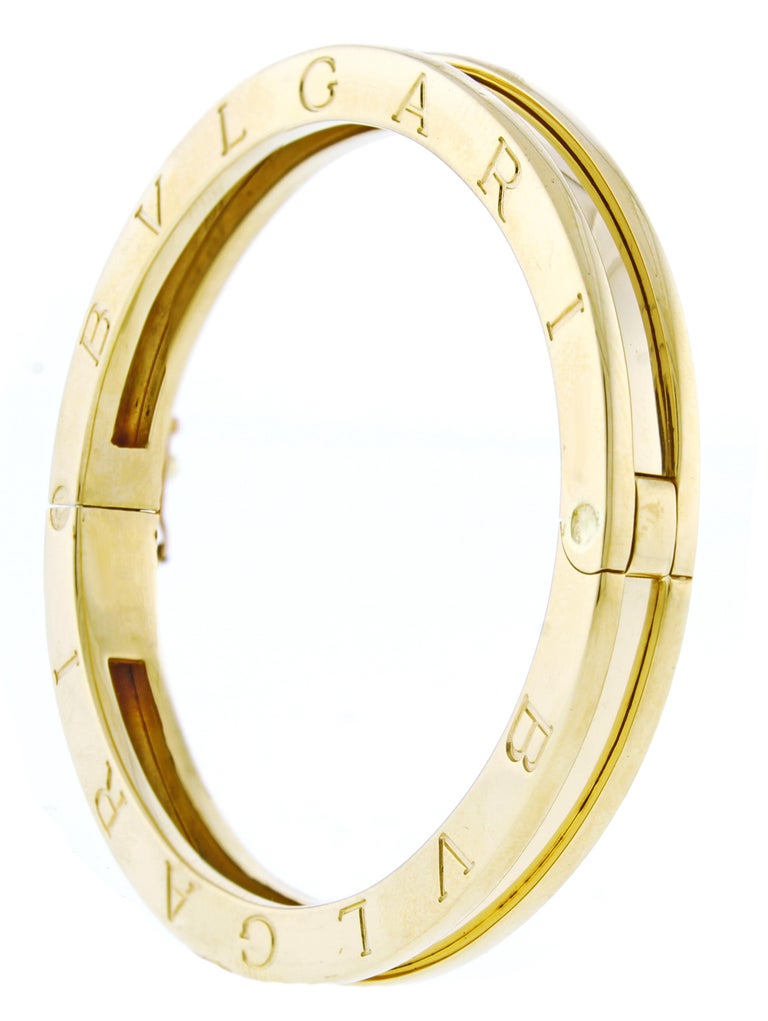 Bulgari Bvlgari  Yellow Gold Bangle Bracelet | Pampillonia Jewelers  | Estate and Designer Jewelry
