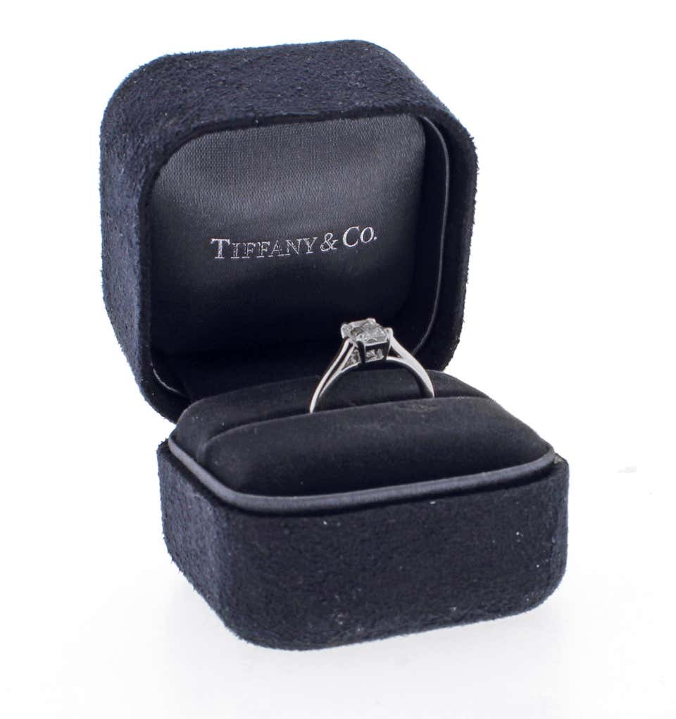 Tiffany & Co. Emerald Cut Diamond Solitaire Engagement Ring ...