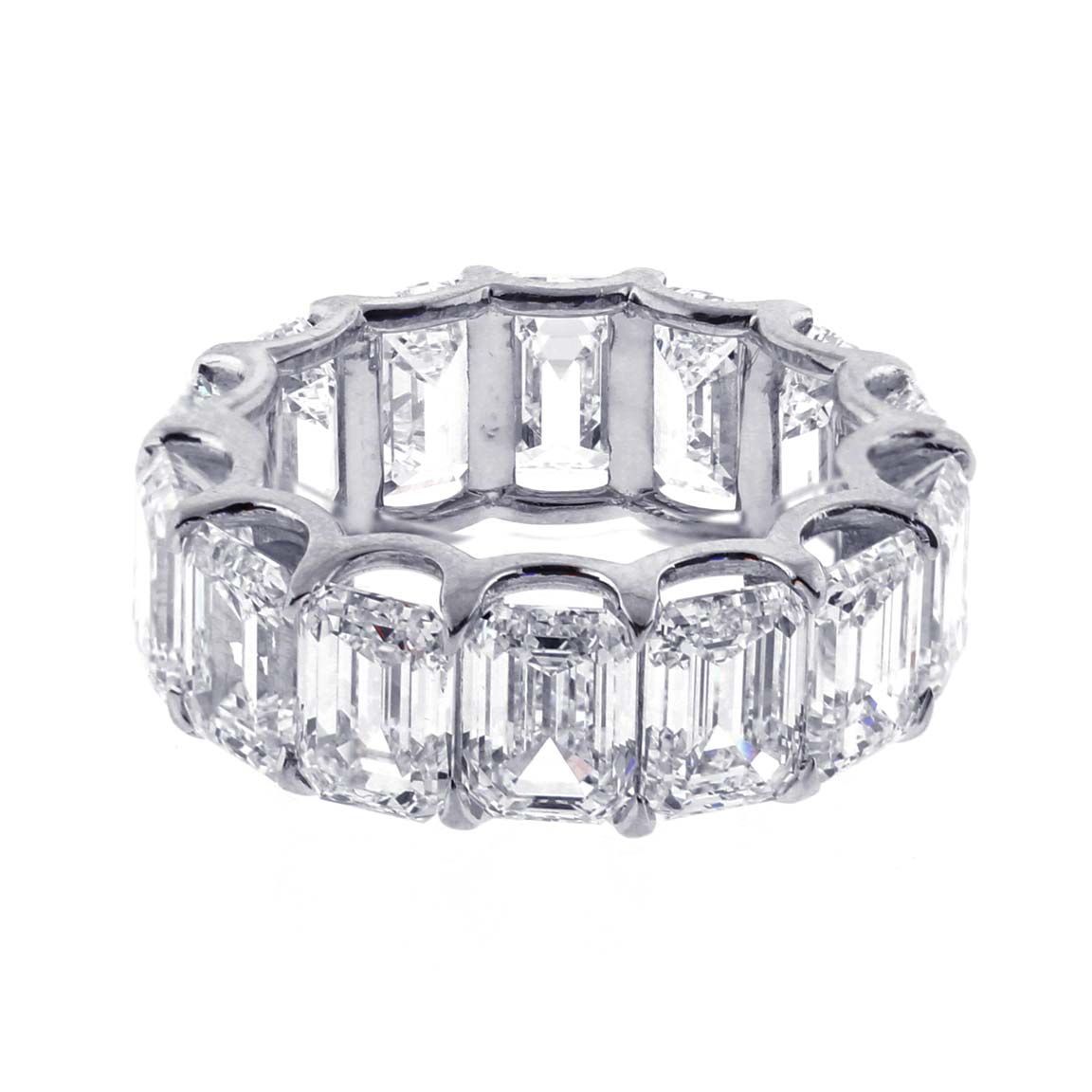 Emerald cut diamond full circle band (4) | Pampillonia Jewelers ...