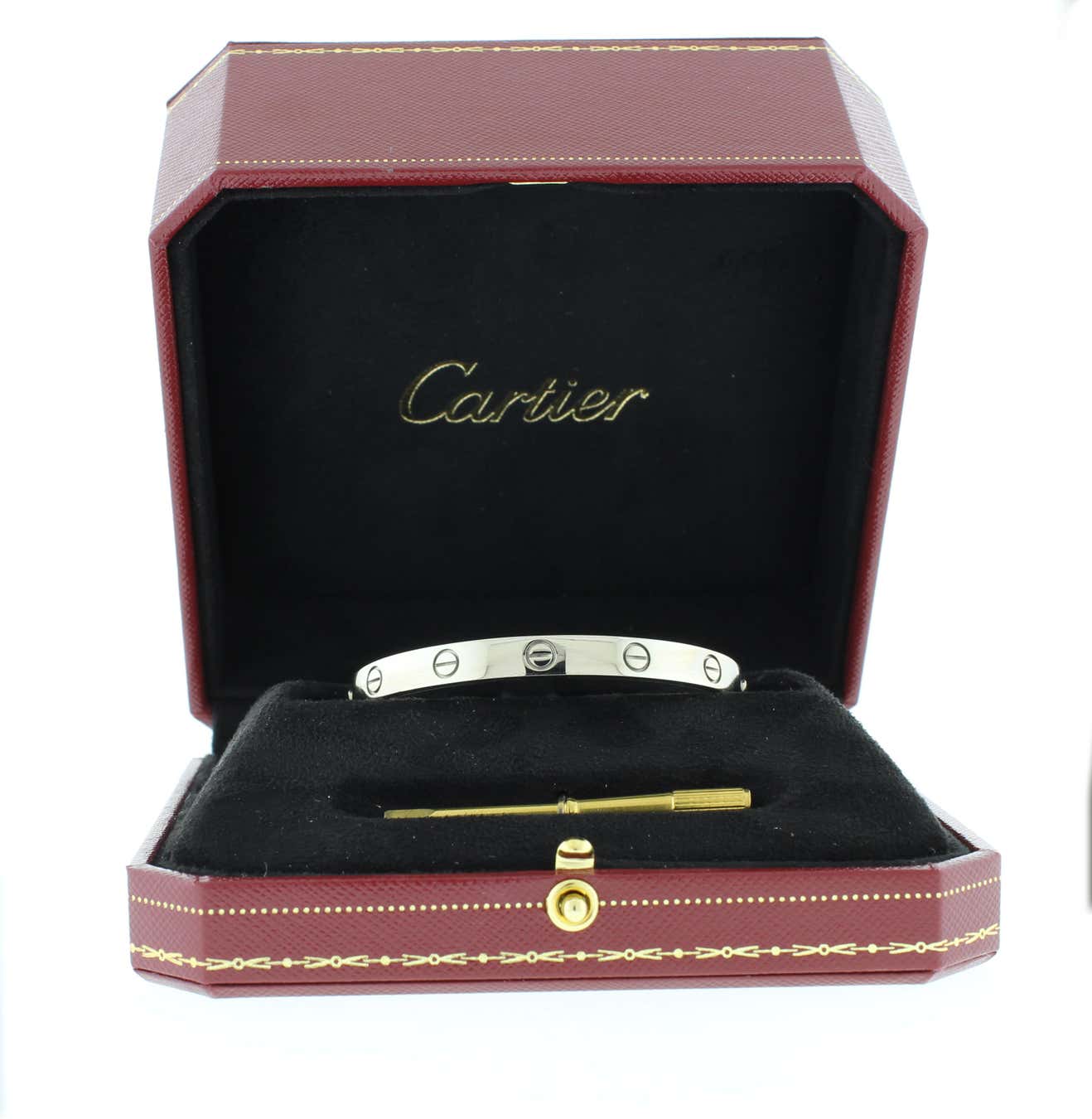 Cartier ‘Love’ White Gold Bracelet | Pampillonia Jewelers | Estate and ...