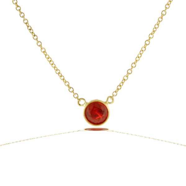 ruby color necklace