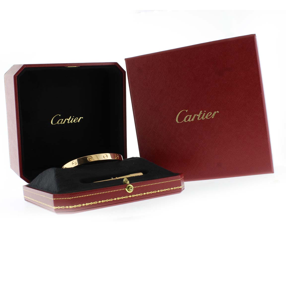 Cartier 'Love' White Gold 4 Diamond Bracelet, Pampillonia Jewelers