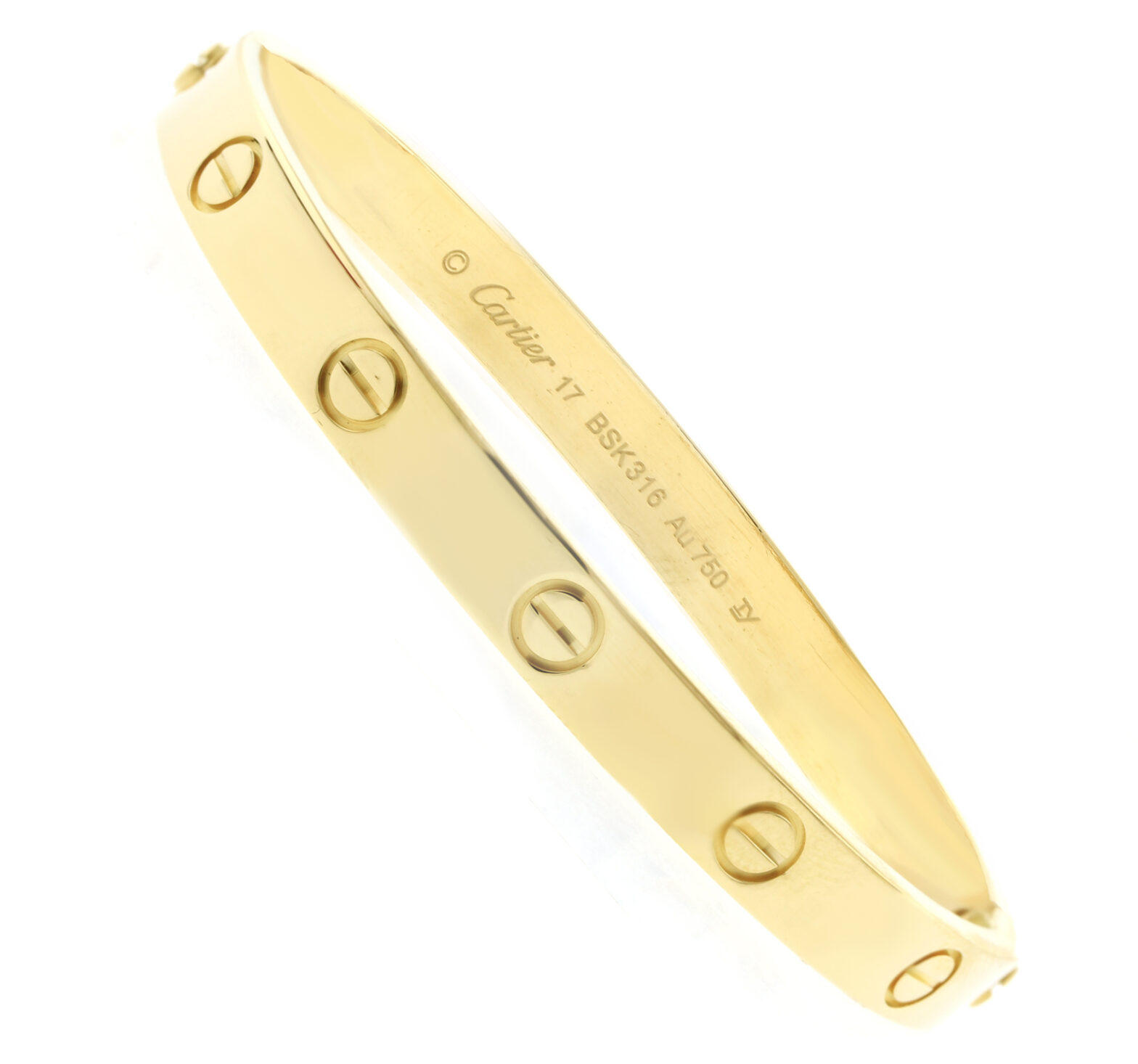 size 17 cartier bracelet in cm